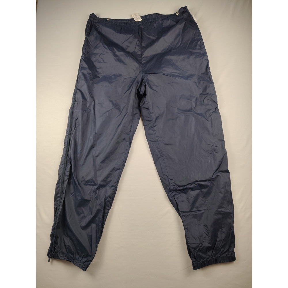 Kajumulo Rain Pants Men XL Navy Waterproof Mesh Lined Windbreaker Zip Leg